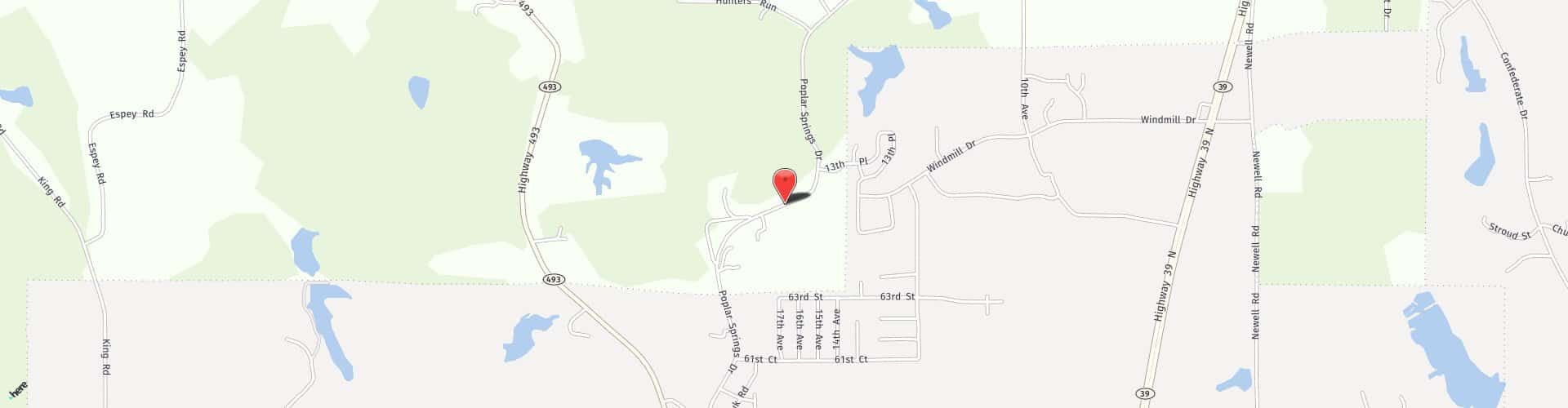 Location Map: 6694 Poplar Springs Dr. Meridian, MS 39305